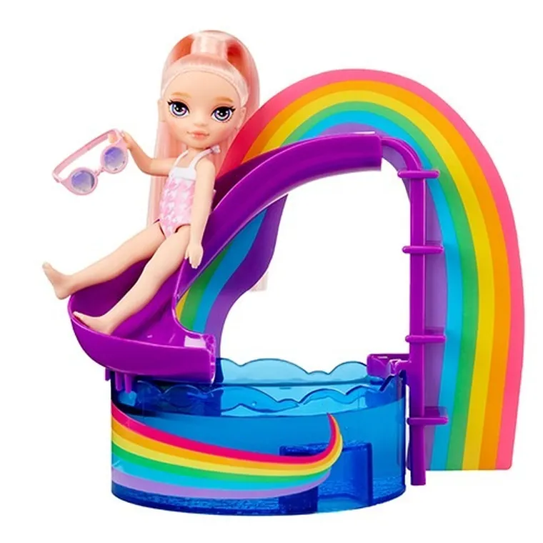 Rainbow High, Littles Dolls, Pool Day, Blush, papusa fashion cu accesorii