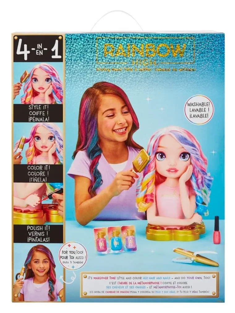 Rainbow High, Styling Head Playset 4w1, Bella Parker, set de joaca