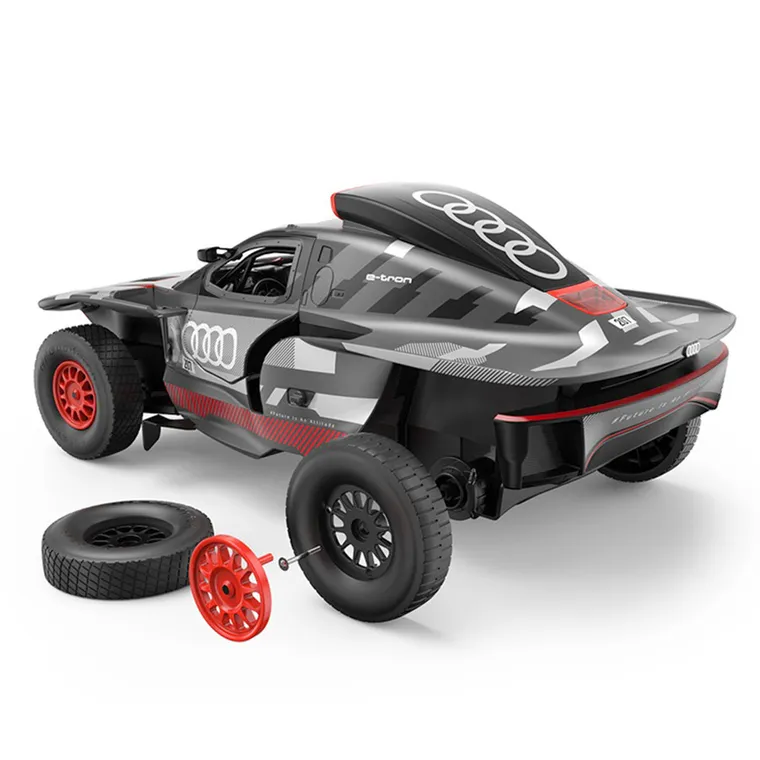 Rastar, Audi RS Q e-tron E2, vehicul cu telecomanda, gri-rosu, 1:14