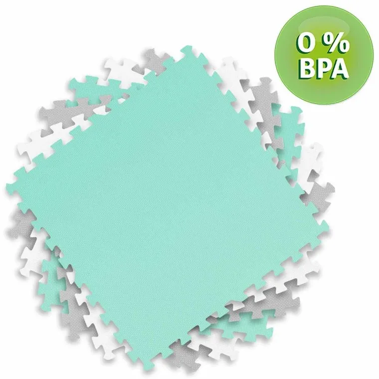 Ricokids, Covoras din spuma tip, puzzle, 180-180 cm, 9 buc.