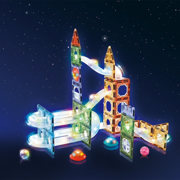 Smiki, Bloxnetic, piese magnetice luminoase, 85 elemente