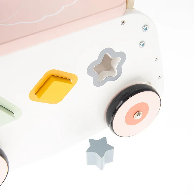 Smiki, Calut, jucarie din lemn fara pedale si piese de potrivit