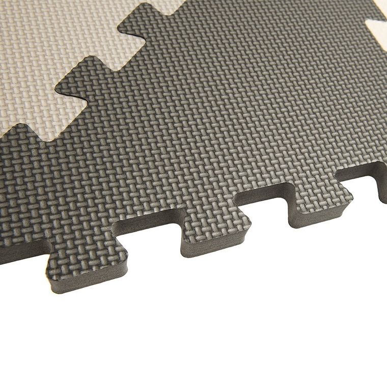 Smiki, covoras din spuma, puzzle, gri, 96 elemente, 180-180 cm
