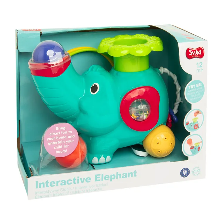 Smiki, lansator de bile elefantel, jucarie interactiva