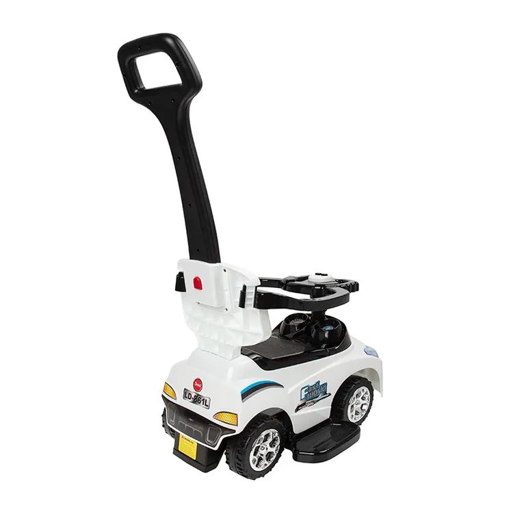 Smiki, Masinuta fara pedale cu maner, alb