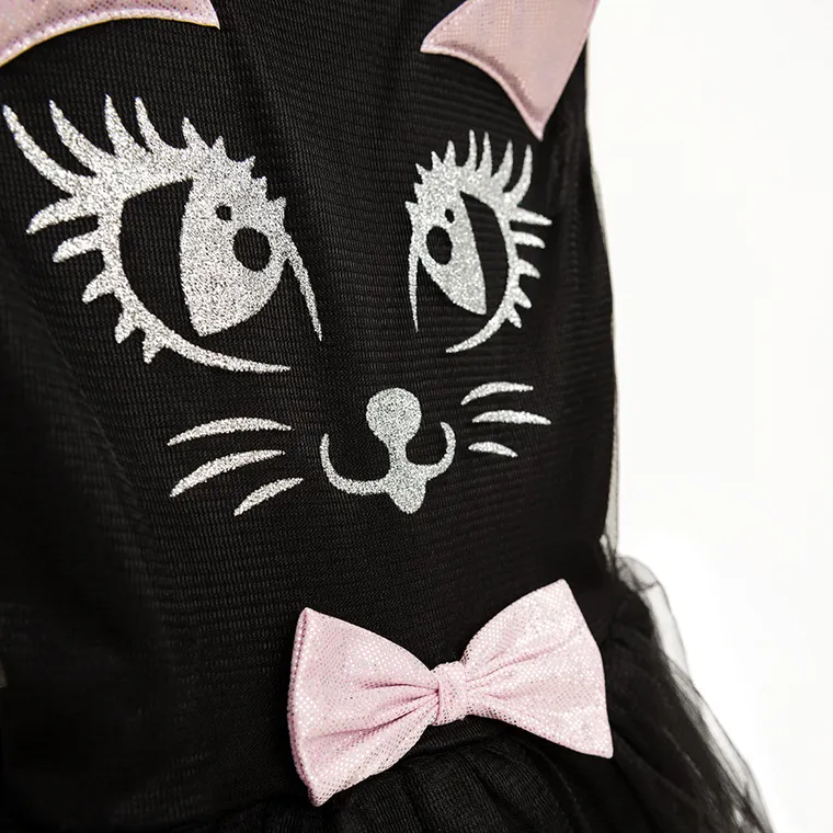 Smiki, Pisicuta, rochita, costum pentru copii, negru