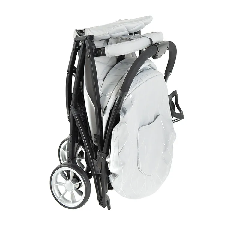 Smiki, Thunder Pro, carucior pentru copii, cadru negru, gri-argintiu