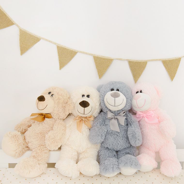 Smiki, Ursulet, jucarie de plus, gri, 30 cm