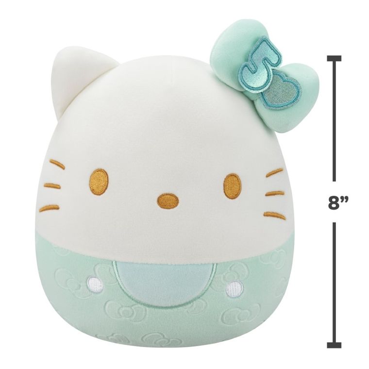 Squishmallows, Hello Kitty, jucarie de plus, editie speciala, verde 20 cm