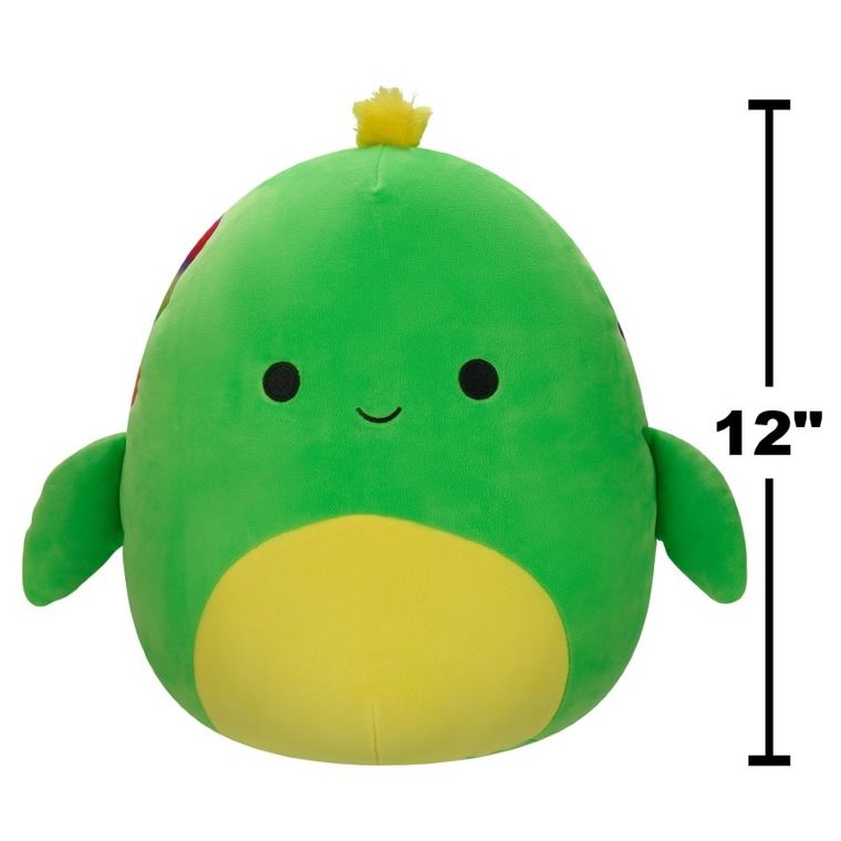 Squishmallows, Lars, Neon Green Turtle, jucarie de plus, 30 cm