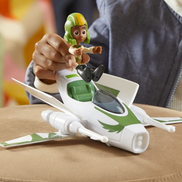 Star Wars, Young Jedi Adventures, Kai Brightstar, figurina cu vehicul