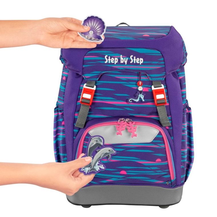 Step by Step, Grade, rucsac pentru scoala, Shiny Dolphins