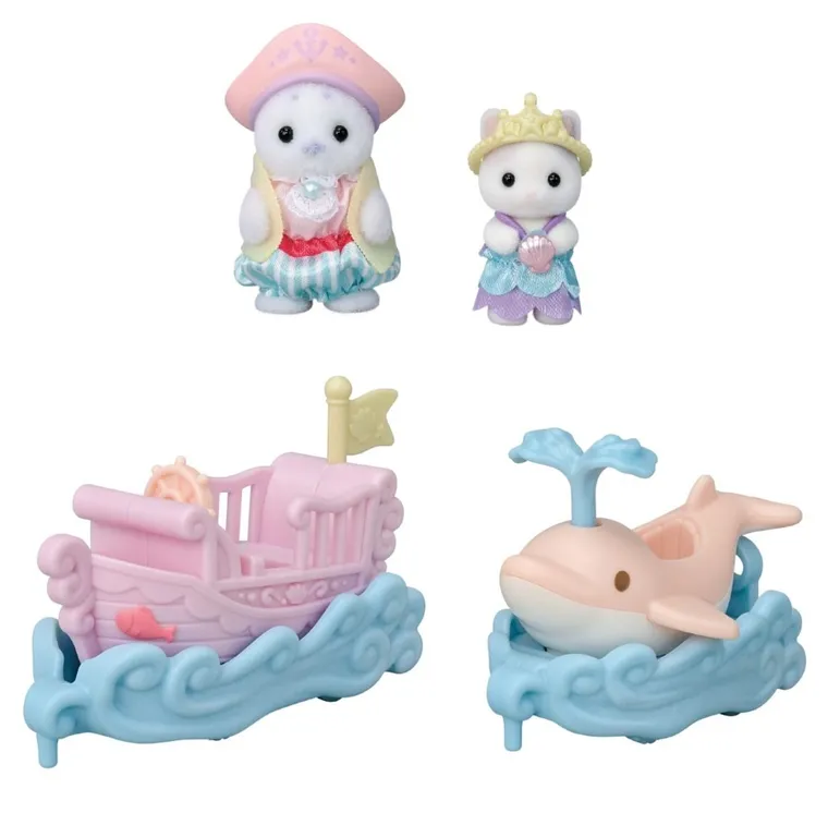 Sylvanian Families, Amusement Park Ride Set - Ride the Waves, set de joaca cu figurine, 5820