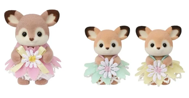 Sylvanian Families, Caprioare pe leaganul cu flori, set cu figurine, 5801