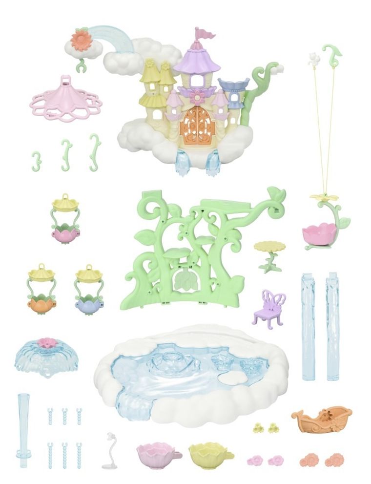 Sylvanian Families, Skytop Fairy Castle, set de joaca cu figurine, 5815