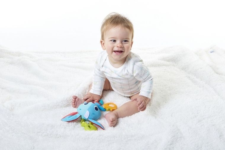 Tiny Love, Tiny Smarts, Iepurasul Thomas, jucarie vibranta cu agatatoare