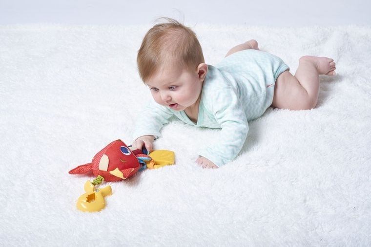 Tiny Love, Tiny Smarts, Vulpita Christopher, jucarie vibranta cu agatatoare