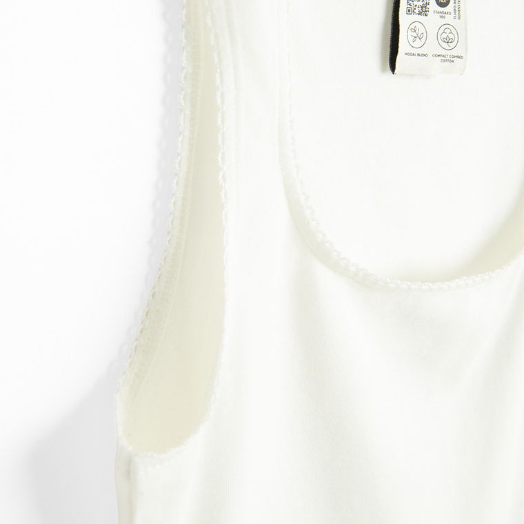 Top fara maneci cu adaos de modal NOWEAR