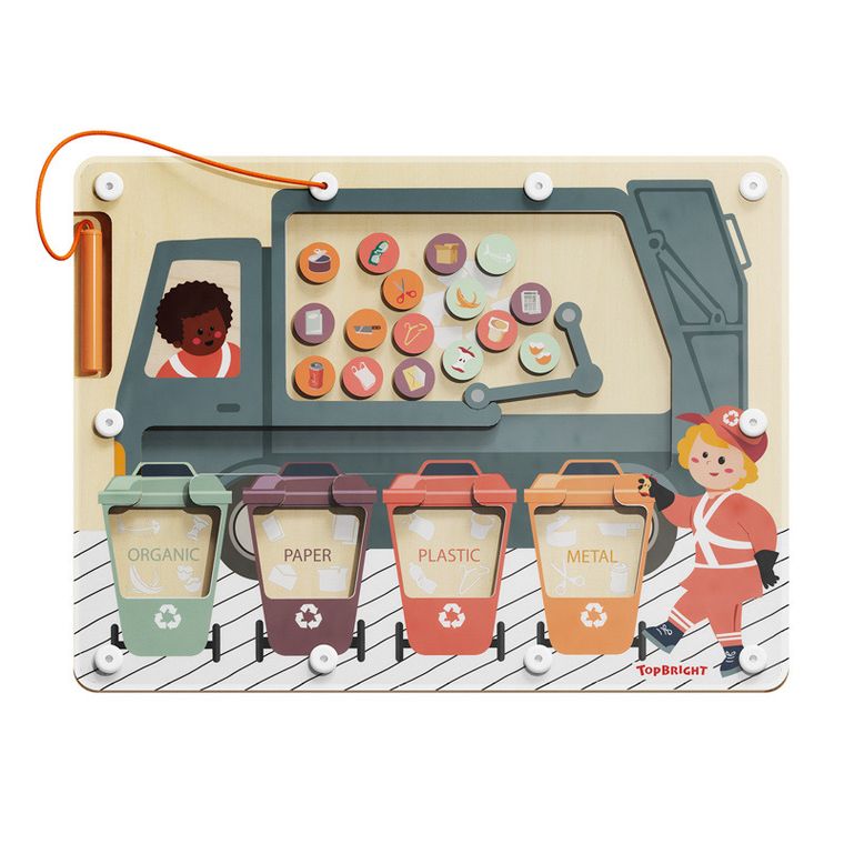 Topbright, Puzzle magnetic Sortarea gunoiului, 36 luni
