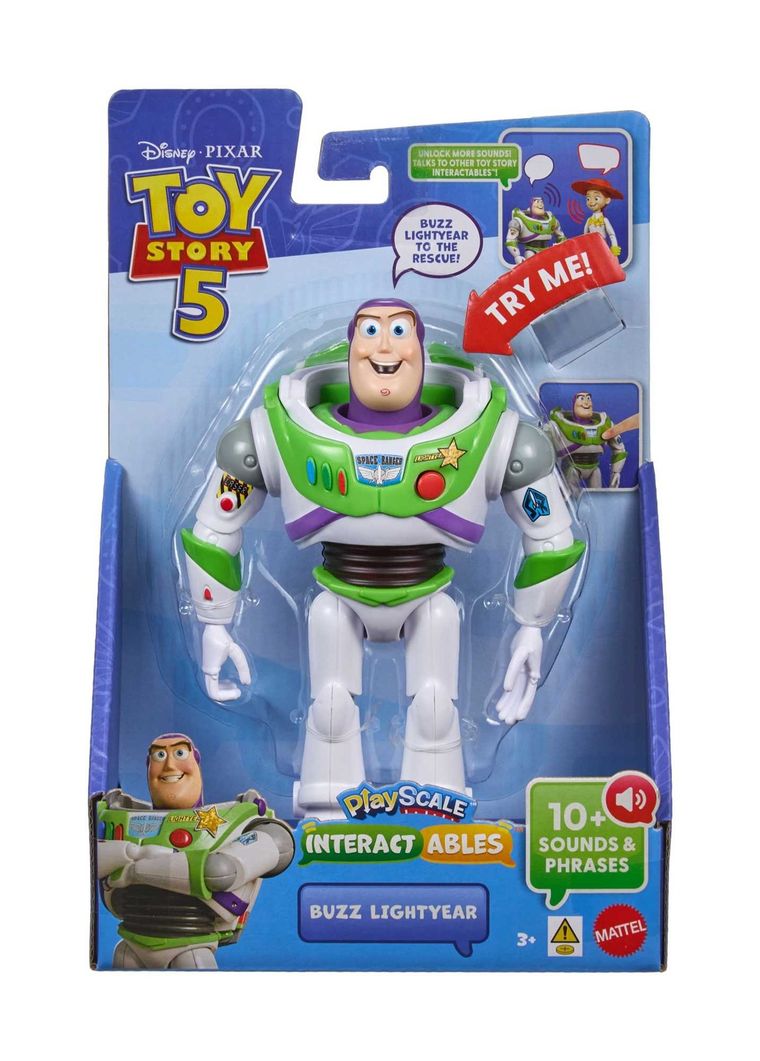 Toy Story 5, Buzz Astral, figurina vorbitoare interactiva, scara 18 cm