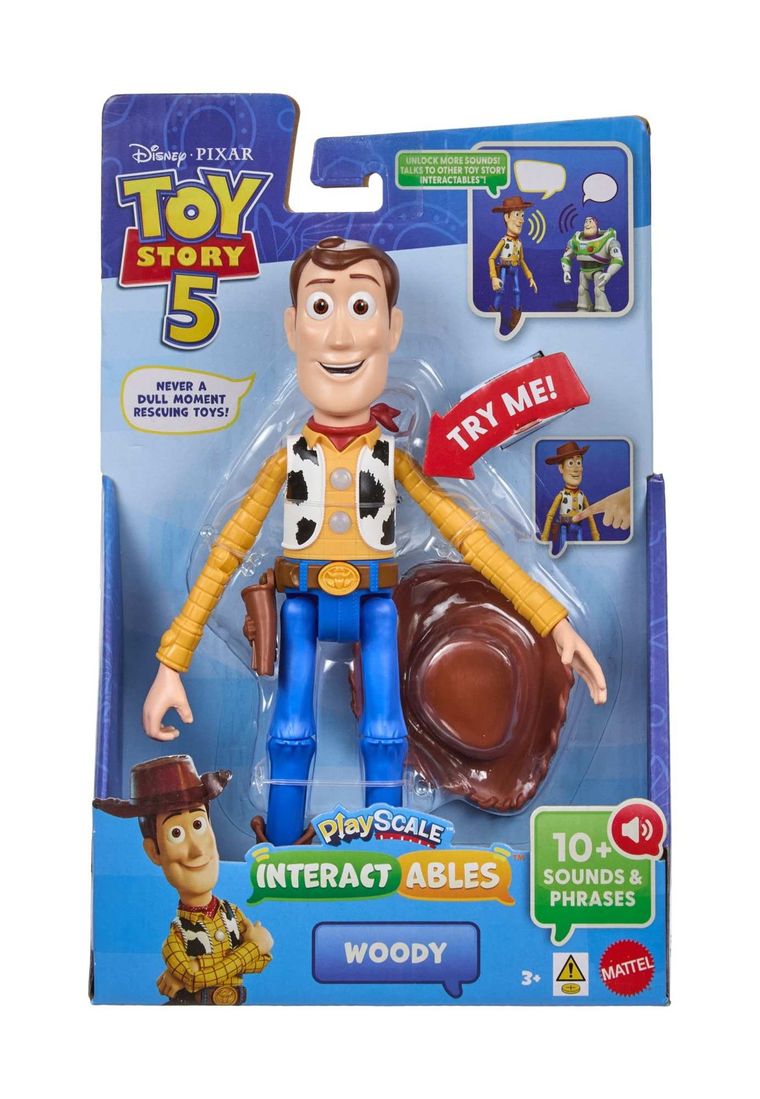 Toy Story 5, Woody, figurina vorbitoare interactiva, scara 18 cm