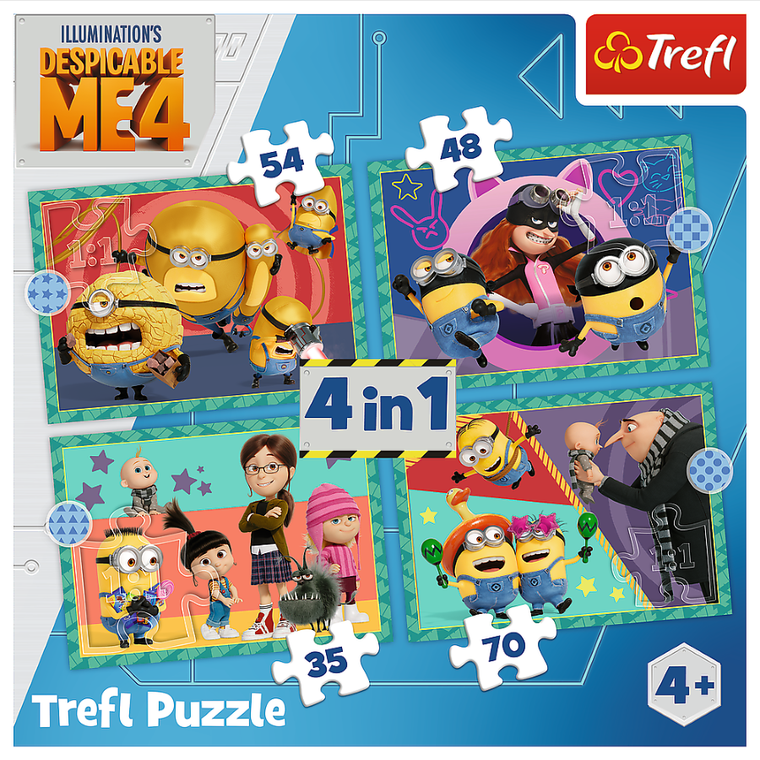 Trefl, Despicable Me 4, puzzle 4in1, 207 piese