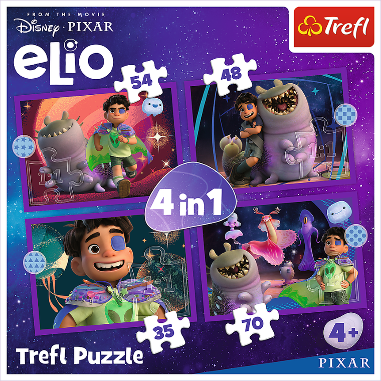 Trefl, Elio, puzzle 4in1, 207 piese