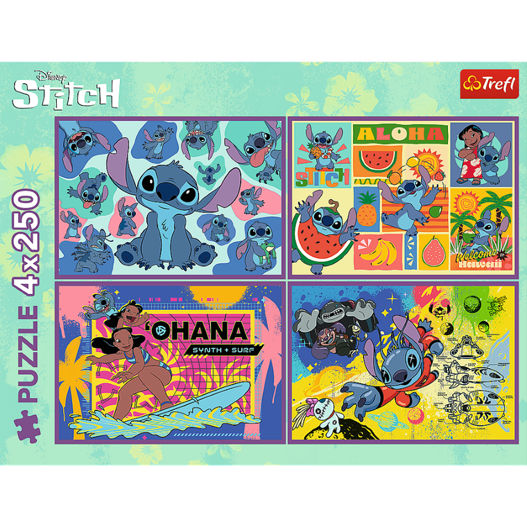Trefl, Lilo si Stitch, puzzle, 4-250 piese