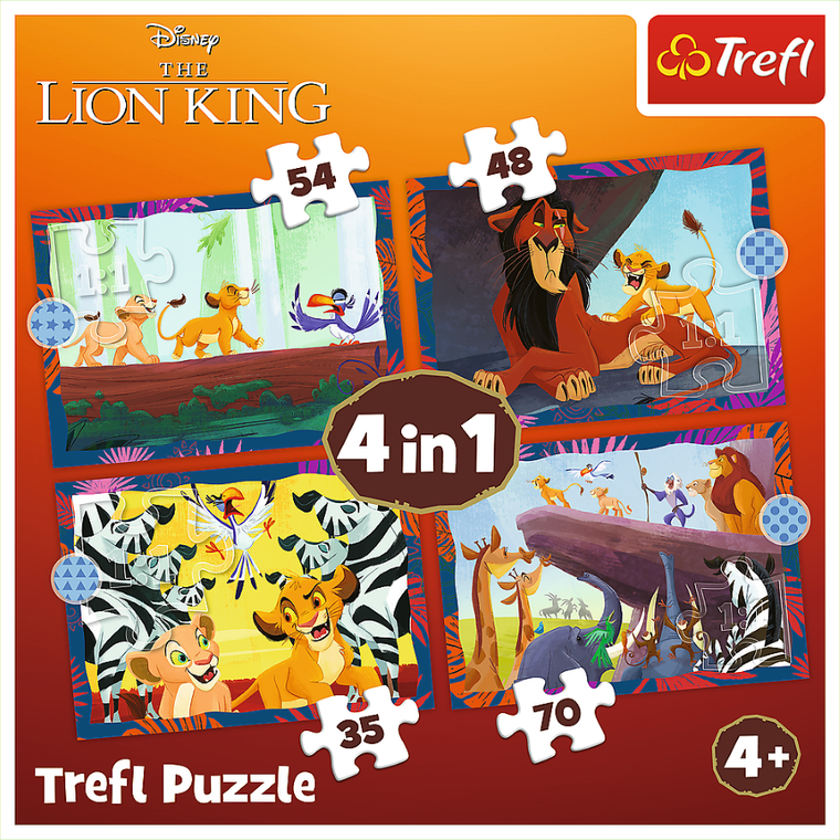 Trefl, Lion King, puzzle, 35 piese