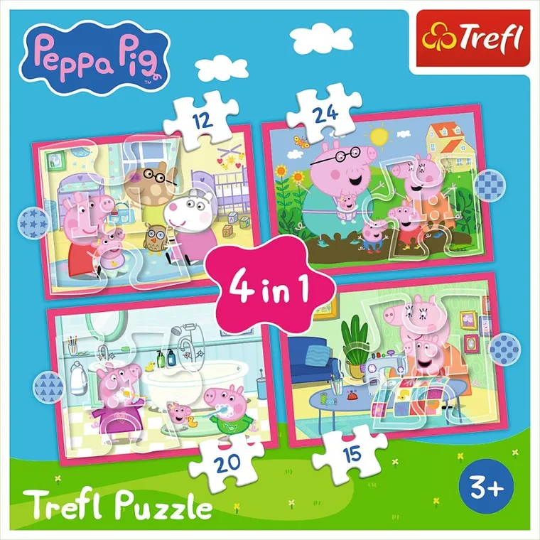 Trefl, Peppa Pig, puzzle 4in1
