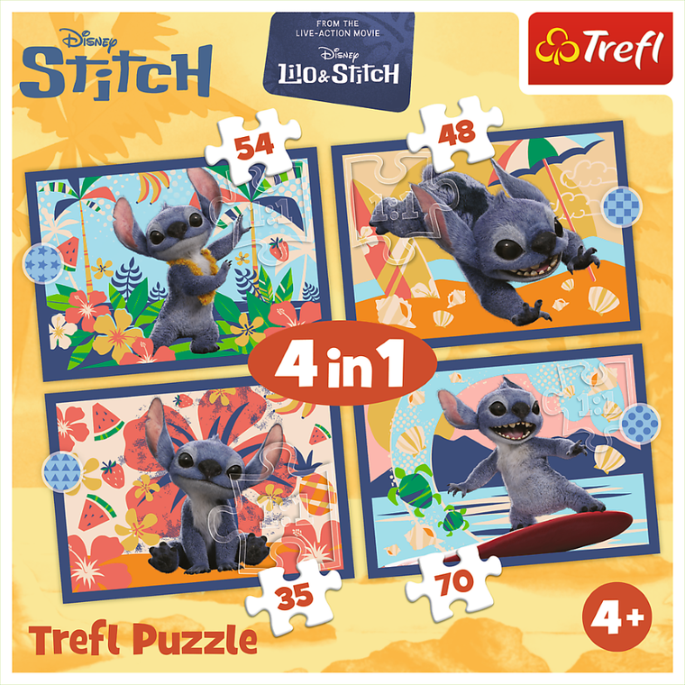 Trefl, Stitch The Movie, puzzle 4in1, 207 piese