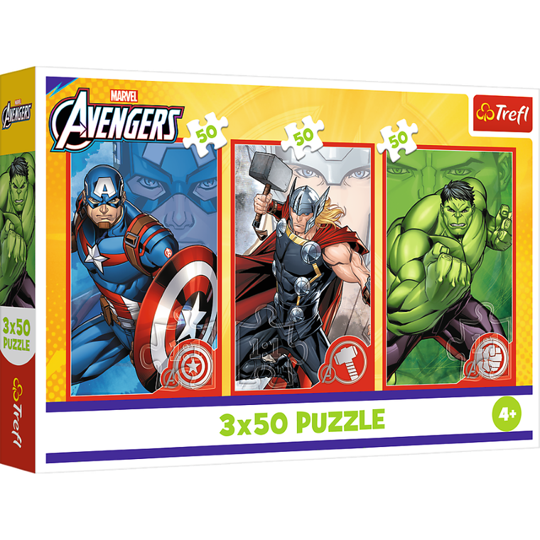 Trefl, The Avengers, puzzle, 3-50 piese