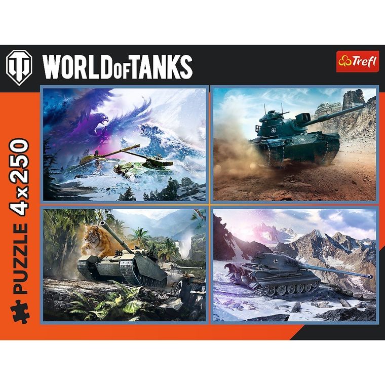 Trefl, World of Tanks, puzzle, 4-250 piese