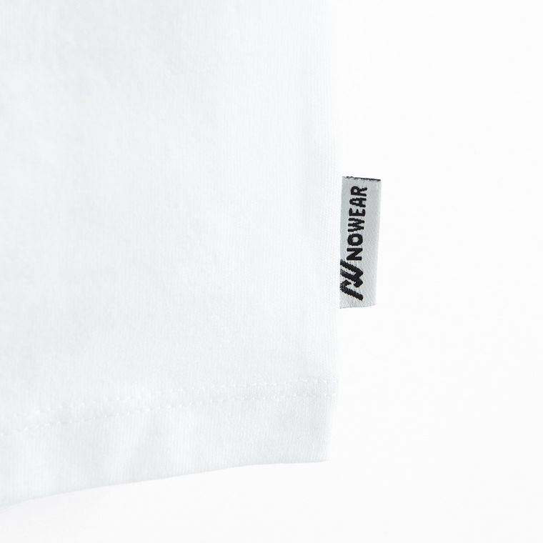 Tricou basic alb cu croiala relaxed NOWEAR