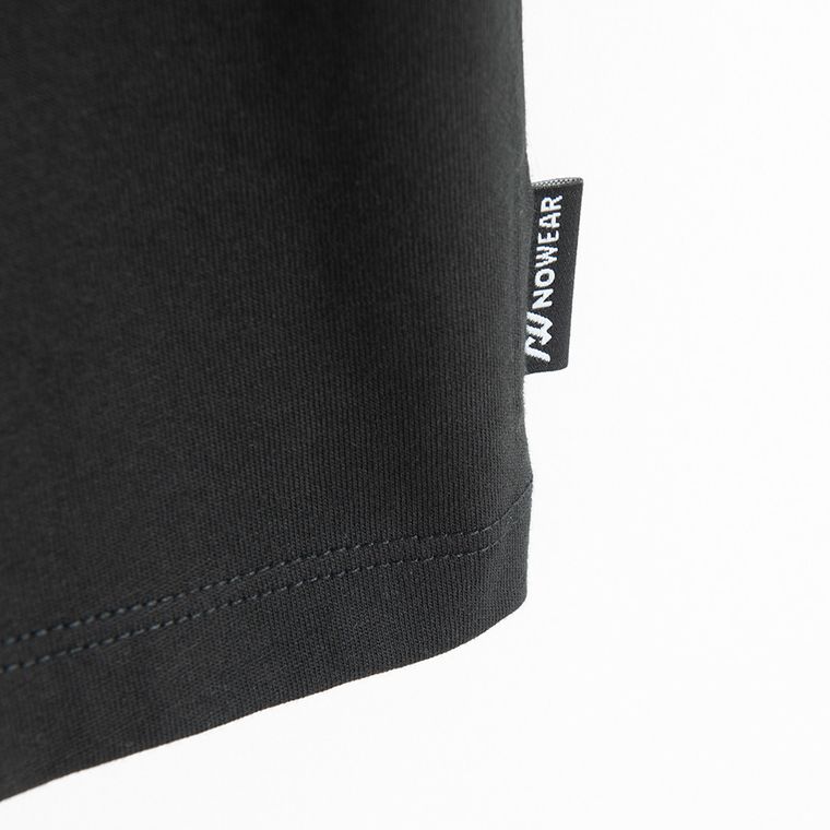 Tricou basic negru cu croiala relaxed NOWEAR