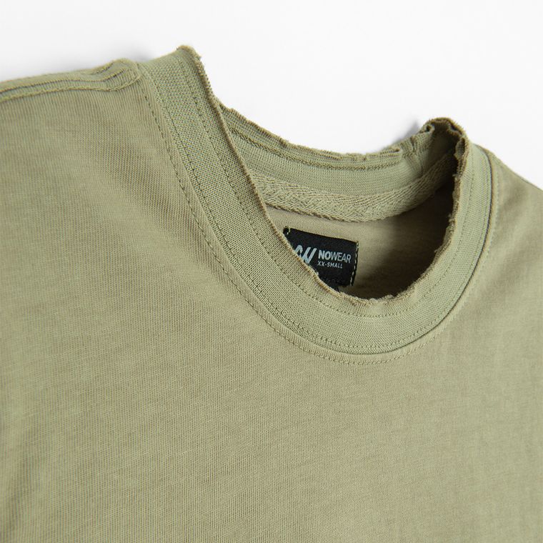 Tricou fara maneci kaki NOWEAR