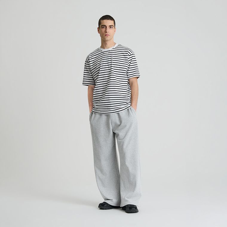 Tricou in dungi cu croiala relaxed NOWEAR