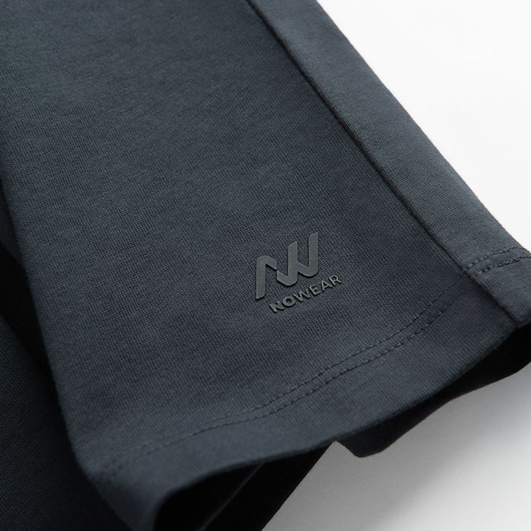 Tricou oversize bleumarin din bumbac pieptanat NOWEAR