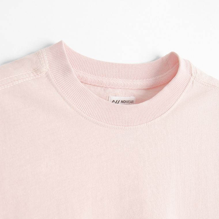 Tricou roz cu croiala cropp boxy NOWEAR