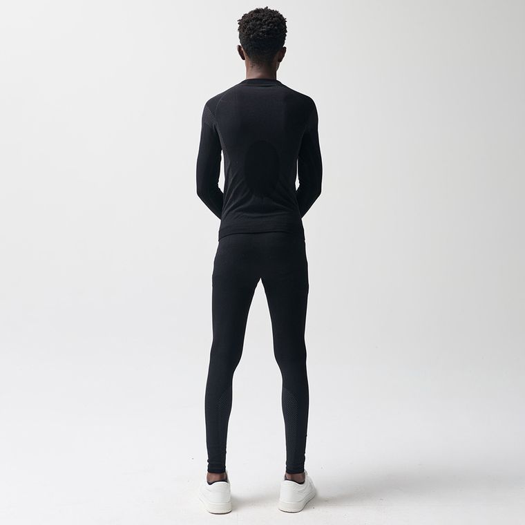 Tricou termoactiv negru cu adaos de lana NOWEAR