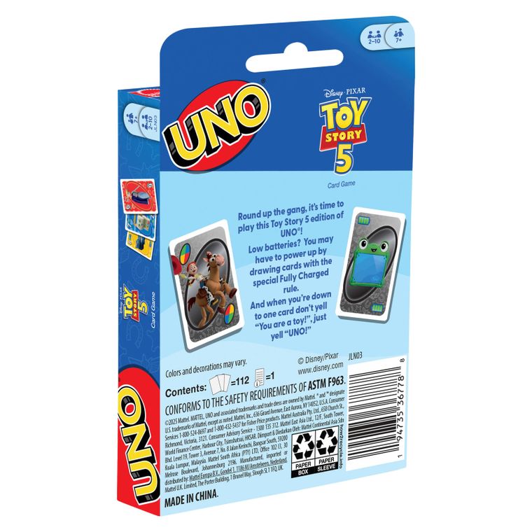 UNO Toy Story 5, joc de carti