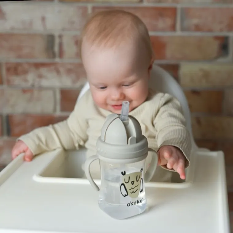 Akuku, cana cu pai din silicon si supapa mobila, bufnita, 300 ml