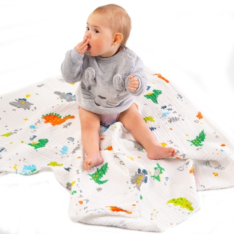Akuku, Dinozauri, patura din muselina, 110-105 cm