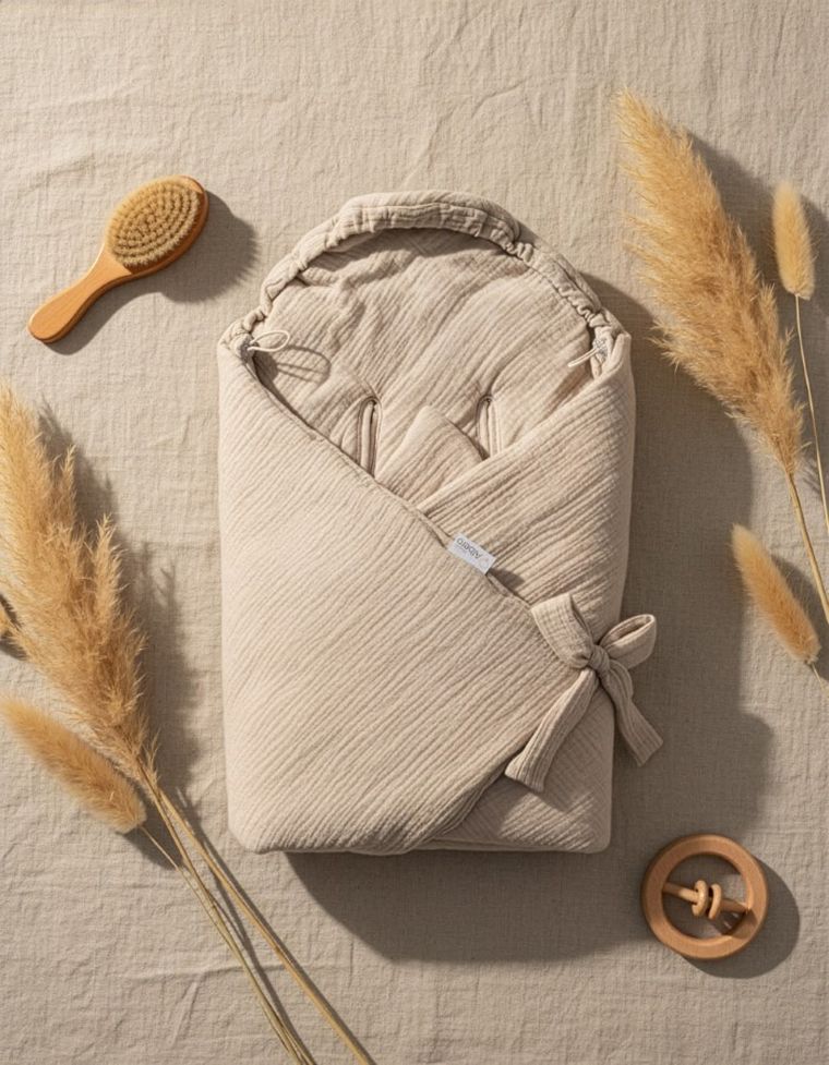 Albero Mio, Patura pentru scaun auto, calduroasa, bej