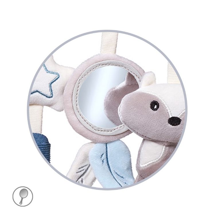BabyOno, jucarie educativa - agatatoare pentru carucior si scaun auto RACCOON