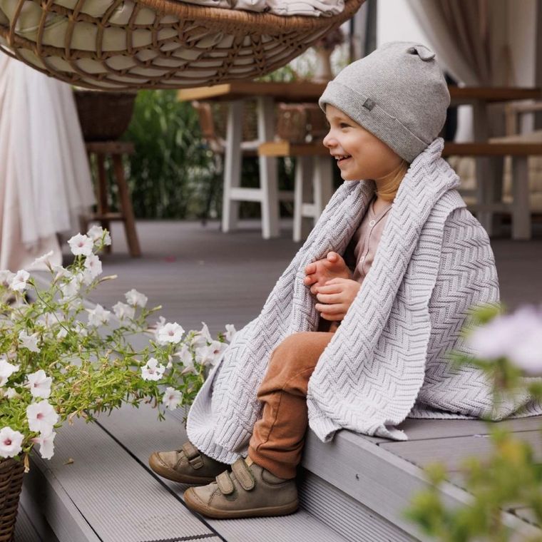 BabyOno, Paturica din bumbac organic, gri