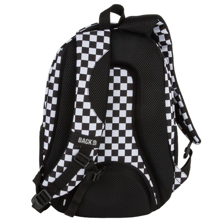 BackUp, rucsac pentru scoala, cu 3 compartimente, Carouri