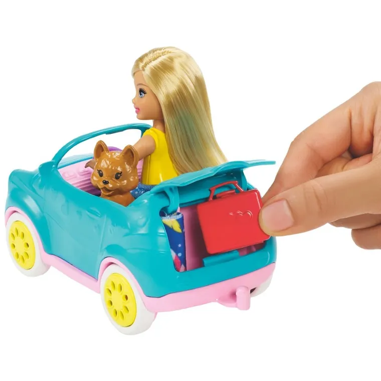 Barbie, Caravana de camping Chelsea, set cu papusa si accesorii