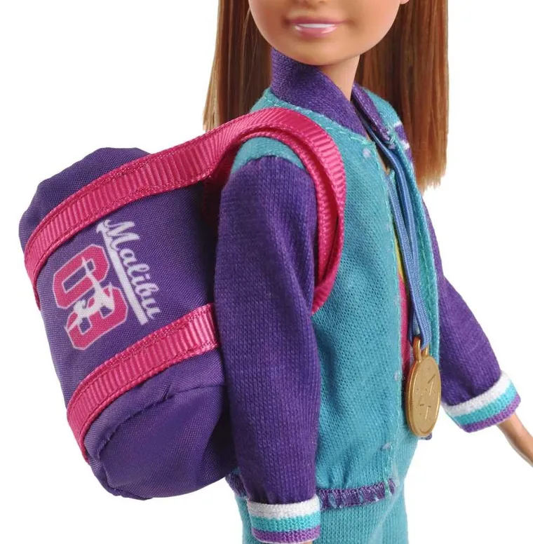 Barbie, Stacie Gimnasta, set cu papusa si accesorii