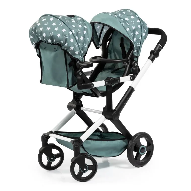Bayer Design, Xeo Twin, carucior dublu pentru papusi, verde